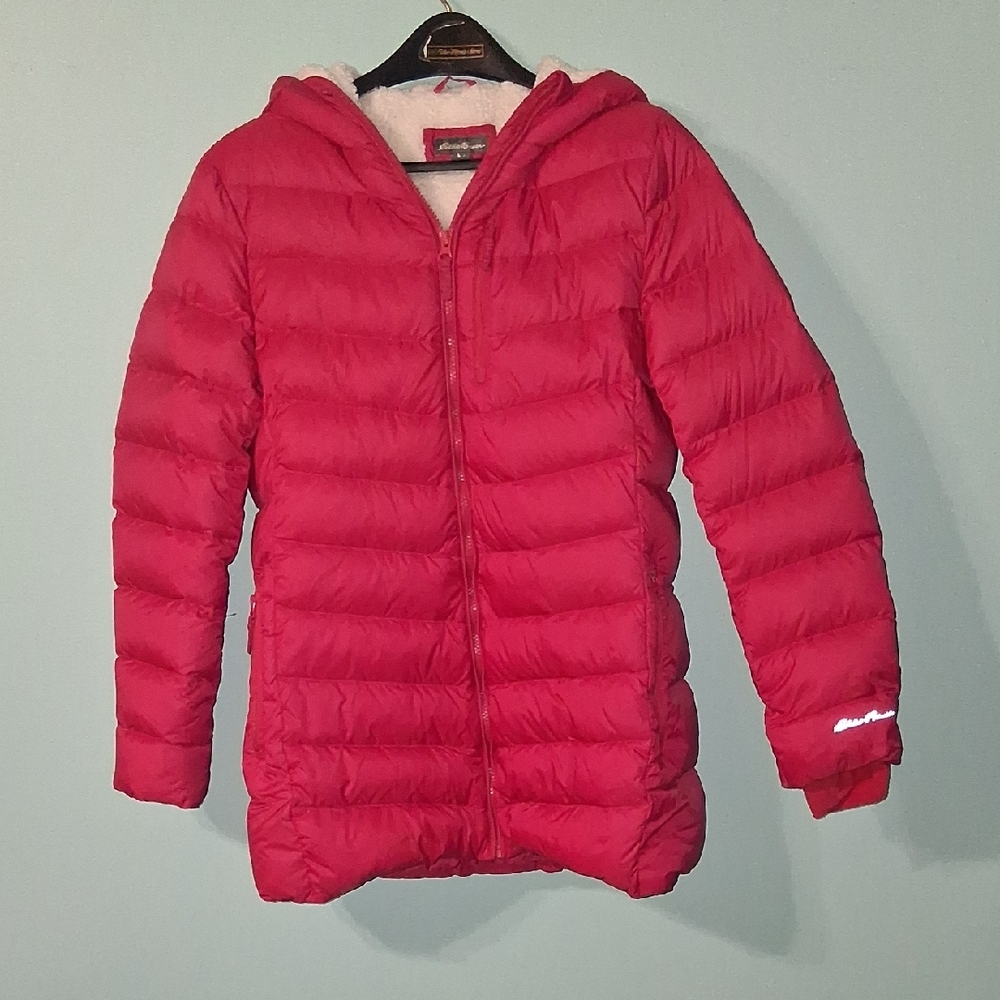 Eddie Bauer Vibrant Pink Kids XL(16) Down Puffer Parka